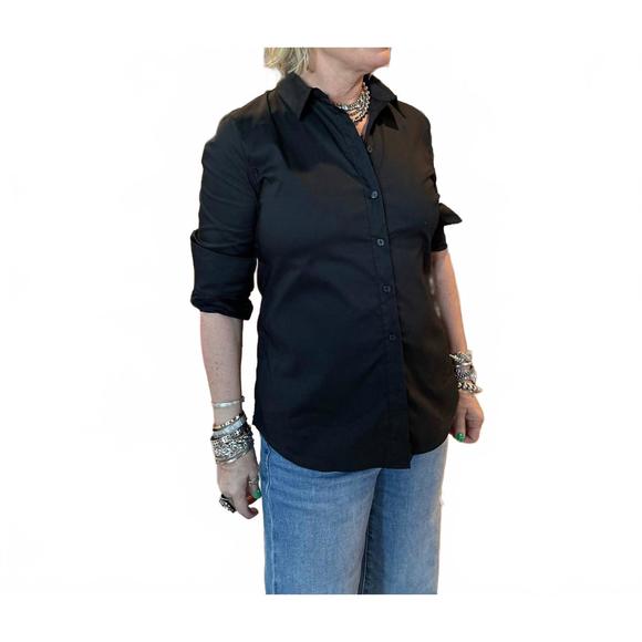NEW RAVEL the johnny be good button-up top in black - Picture 1 of 6